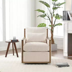 Fauteuils d'appoint pour chambre à coucher, fauteuil pivotant en velours côtelé à 360 degrés, fauteuil de loisirs, fauteuil d'appoint moderne surdimensionné
