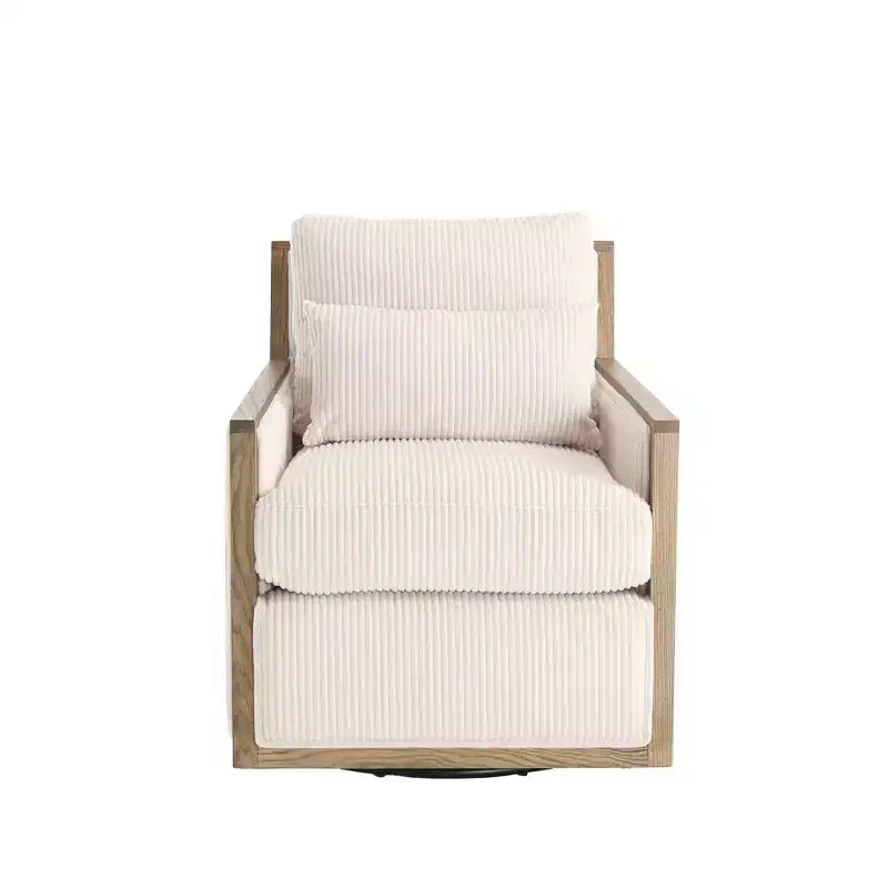 Fauteuils d'appoint pour chambre à coucher, fauteuil pivotant en velours côtelé à 360 degrés, fauteuil de loisirs, fauteuil d'appoint moderne surdimensionné