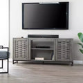 Meuble TV Akehurst avec rangement multimédia - Gris