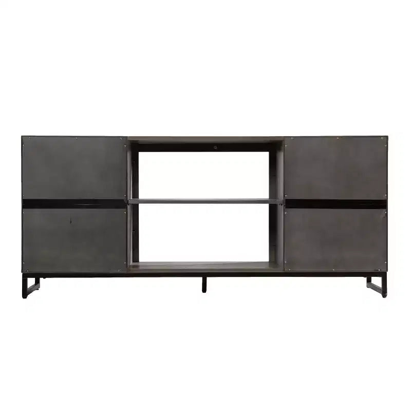 Meuble TV Akehurst avec rangement multimédia - Gris