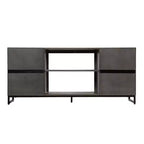 Meuble TV Akehurst avec rangement multimédia - Gris