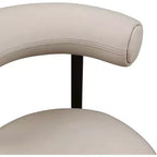 Meridian Furniture, Tabouret de comptoir en cuir végétalien taupe Bordeaux, ensemble de 2