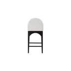 Tabouret en tissu chenille crème Waldorf