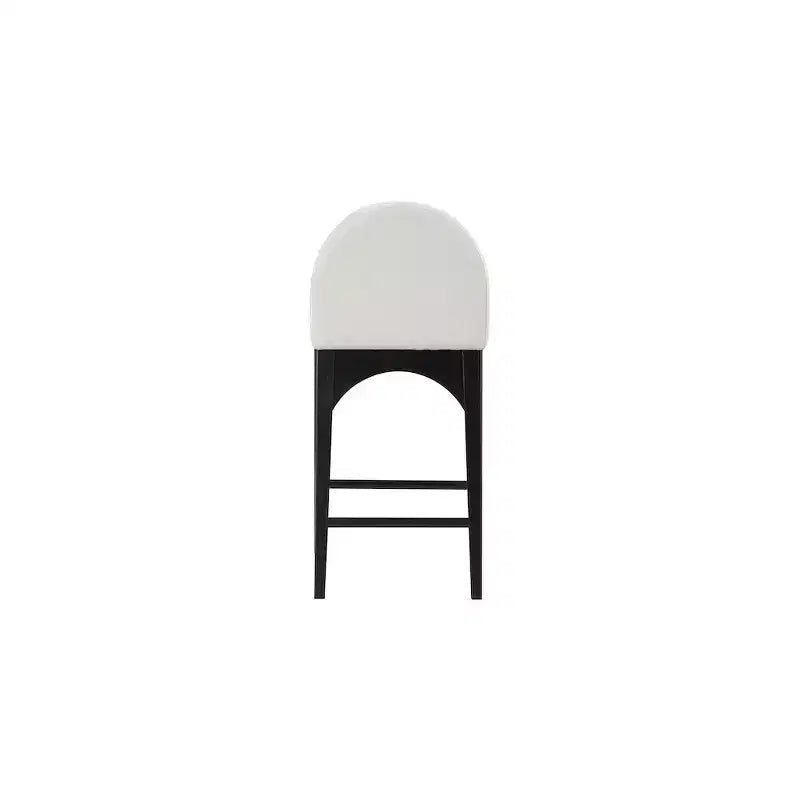 Tabouret en tissu chenille crème Waldorf