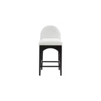 Tabouret en tissu chenille crème Waldorf