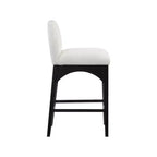 Tabouret en tissu chenille crème Waldorf