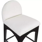 Tabouret en tissu chenille crème Waldorf