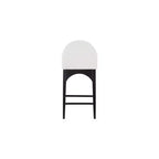 Tabouret en tissu bouclé crème Waldorf