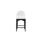 Tabouret en tissu bouclé crème Waldorf