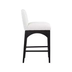 Tabouret en tissu bouclé crème Waldorf