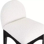 Tabouret en tissu bouclé crème Waldorf