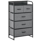 Commode de Chambre à Coucher avec 9 Tiroirs, Commode de Rangement avec Bacs en Tissu Faciles à Tirer, Cadre en Acier avec Plateau en Bois pour Placard Buanderie Entrée