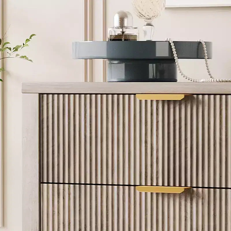 Commode à 5 tiroirs pour chambre à coucher, commode étroite et moderne de 114 cm de haut, armoire de rangement en bois ou table de chevet pour petits espaces