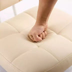 Petite chaise de bureau compacte, jolie chaise de coiffeuse sans accoudoirs avec roulettes, dossier bas, chaise de bureau réglable en hauteur pour petits espaces, cuir PU