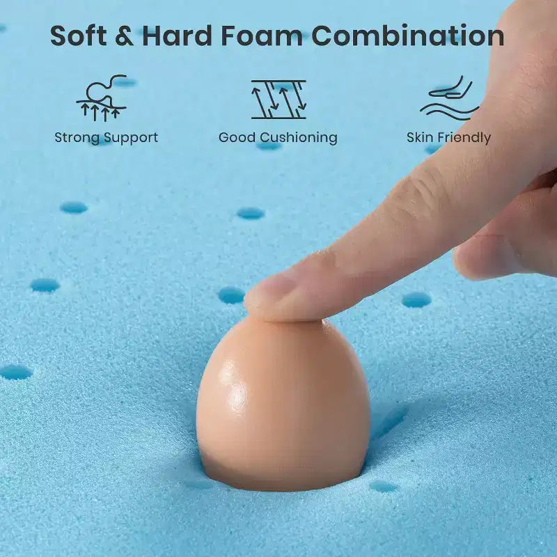 Surmatelas Jumeau de 3 Pouces - Mousse à Mémoire de Forme Infusée de Gel, Coussin Rafraîchissant pour Soulagement de la Pression et Douleurs Dorsales, Certifié CertiPUR-US