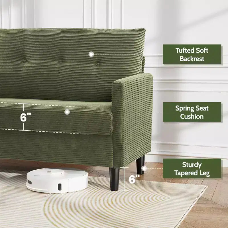 50 petits canapés deux places, petits canapés pour salon, chambre, bureau, causeuse confortable avec coussin à ressorts à assise profonde