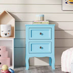Table de chevet avec 2 tiroirs, Tables de nuit pour chambres, Petite table de chevet/Table de chevet blanche avec tiroirs pour petits espaces