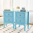 Table de chevet avec 2 tiroirs, Tables de nuit pour chambres, Petite table de chevet/Table de chevet blanche avec tiroirs pour petits espaces