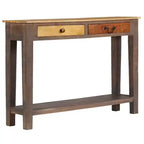 Console Table Vintage Table d'entrée avec Rangement Bois Massif Acacia