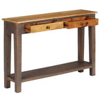 Console Table Vintage Table d'entrée avec Rangement Bois Massif Acacia