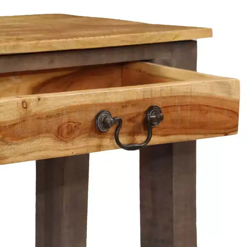 Console Table Vintage Table d'entrée avec Rangement Bois Massif Acacia