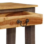 Console Table Vintage Table d'entrée avec Rangement Bois Massif Acacia