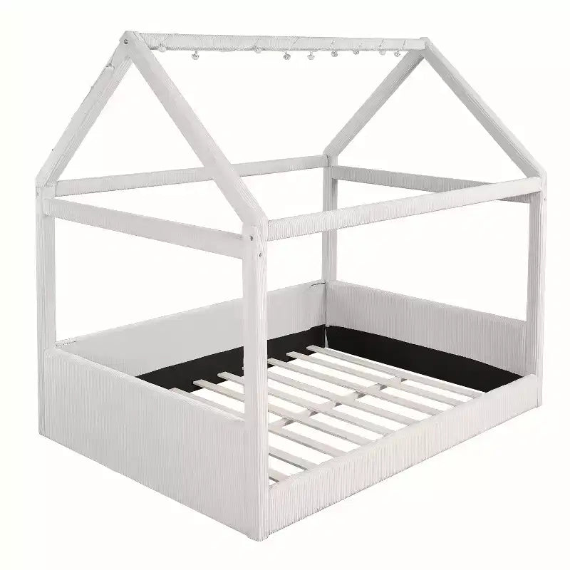 Lit de repos capitonné de taille standard avec bandes lumineuses LED