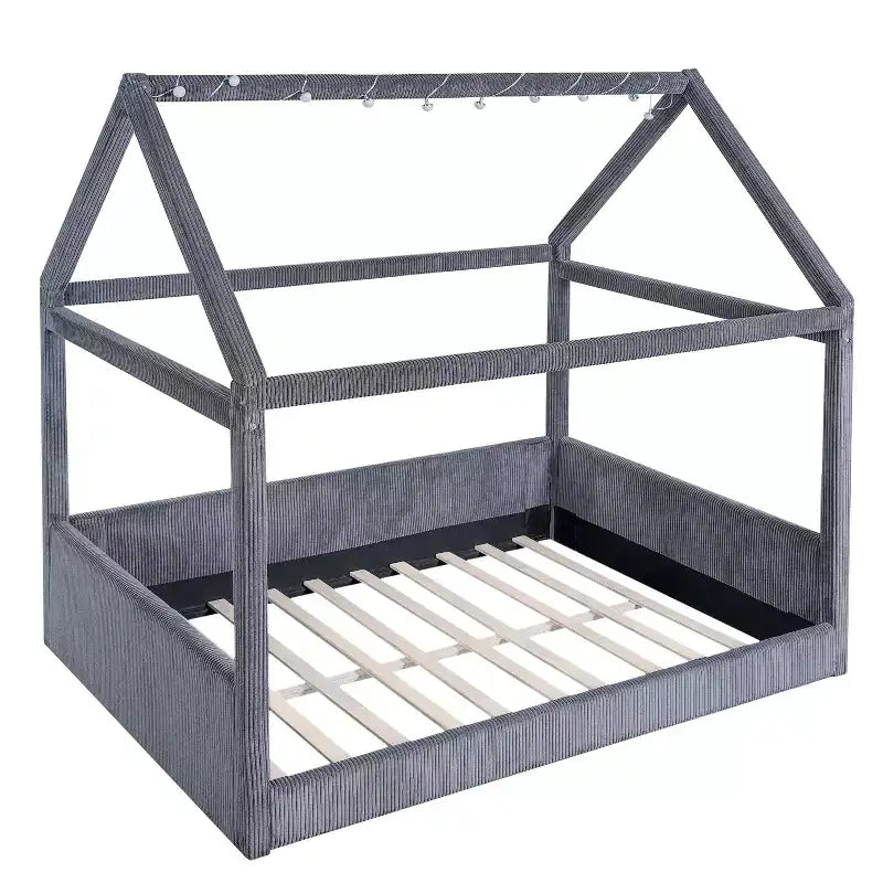 Lit de repos capitonné de taille standard avec bandes lumineuses LED