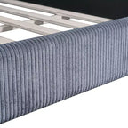 Lit de repos capitonné de taille standard avec bandes lumineuses LED