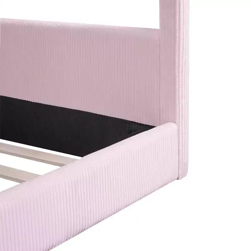 Lit de repos capitonné de taille standard avec bandes lumineuses LED