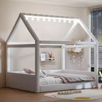 Lit de repos capitonné de taille standard avec bandes lumineuses LED