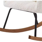 Fauteuil à bascule, fauteuil inclinable ergonomique avec dossier haut et accoudoirs, canapé simple rembourré pour salon, chambre à coucher et chambre d'enfant