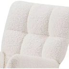 Fauteuil à bascule, fauteuil inclinable ergonomique avec dossier haut et accoudoirs, canapé simple rembourré pour salon, chambre à coucher et chambre d'enfant