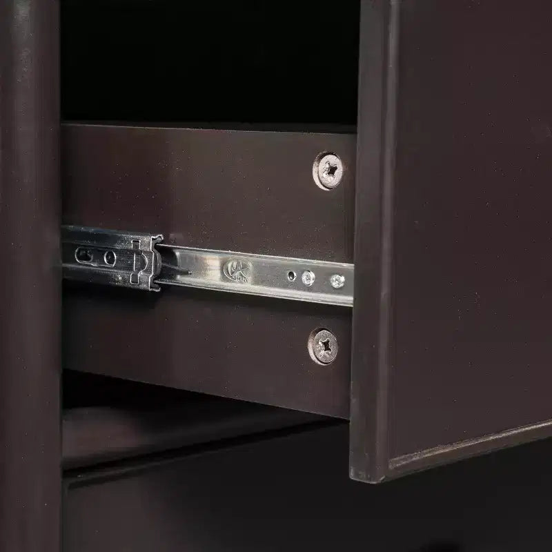 Buffet bas Citlali 48 po en acacia avec 6 tiroirs, de style rétro