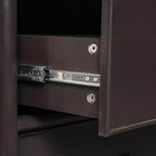 Buffet bas Citlali 48 po en acacia avec 6 tiroirs, de style rétro