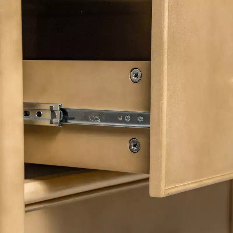 Buffet bas Citlali 48 po en acacia avec 6 tiroirs, de style rétro