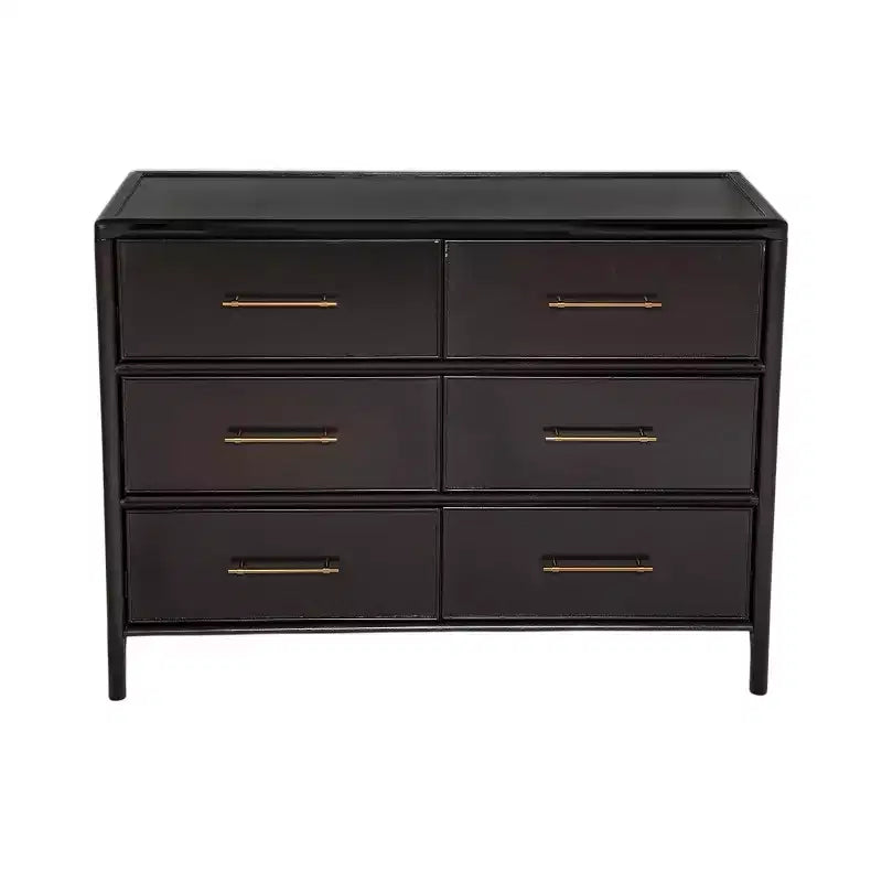 Buffet bas Citlali 48 po en acacia avec 6 tiroirs, de style rétro