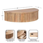 Table d'appoint murale cannelée Reid, 20x11x6, Naturel