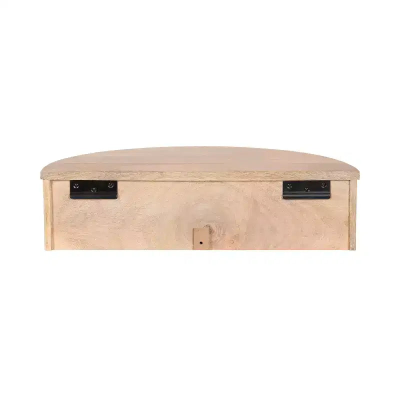 Table d'appoint murale cannelée Reid, 20x11x6, Naturel
