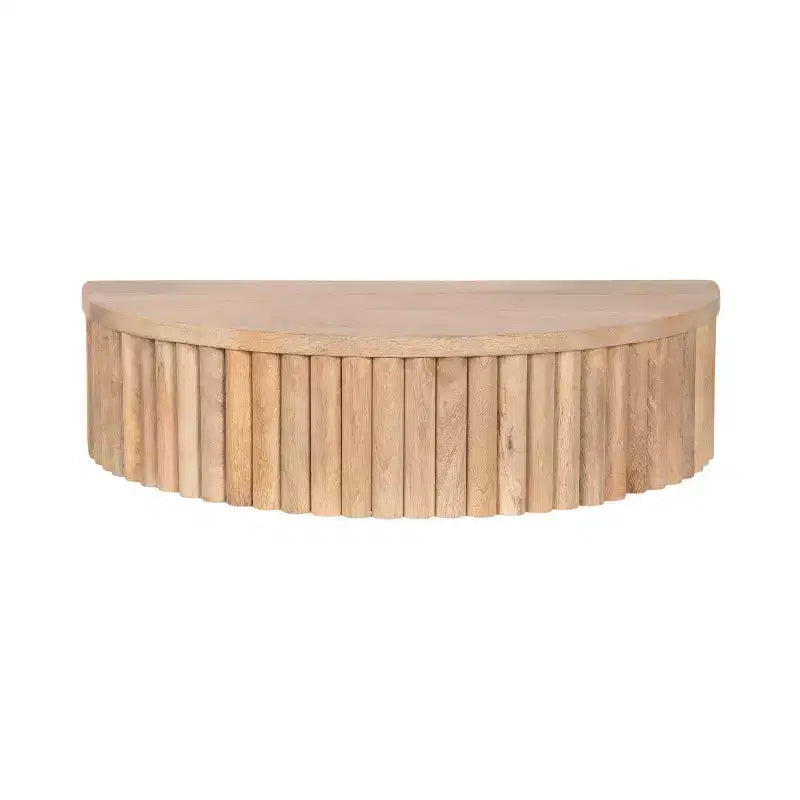 Table d'appoint murale cannelée Reid, 20x11x6, Naturel