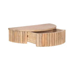Table d'appoint murale cannelée Reid, 20x11x6, Naturel