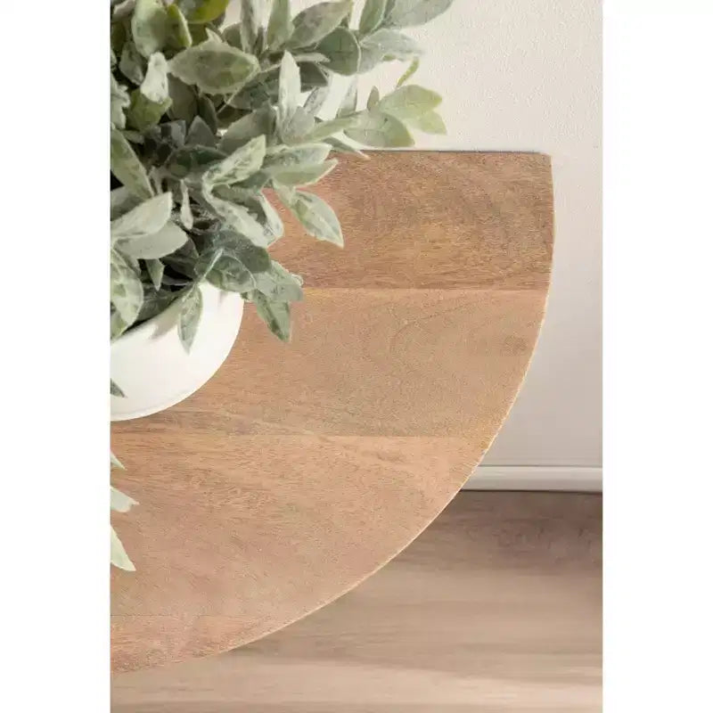 Table d'appoint murale cannelée Reid, 20x11x6, Naturel