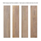 Table d'appoint murale cannelée Reid, 20x11x6, Naturel