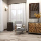 Commode en bois empilable, couleur Java foncé : Cadre en bois d'hévéa, aucun assemblage requis, commode à 4 tiroirs