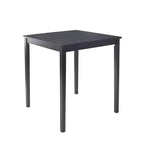 Ensemble de salle à manger carré Belfast 5 pièces à hauteur de comptoir avec 4 tabourets de bar noirs