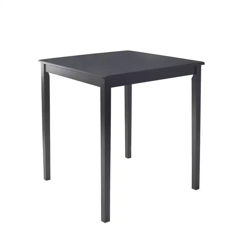 Ensemble de salle à manger carré Belfast 5 pièces à hauteur de comptoir avec 4 tabourets de bar noirs