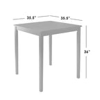 Ensemble de salle à manger carré Belfast 5 pièces à hauteur de comptoir avec 4 tabourets de bar noirs