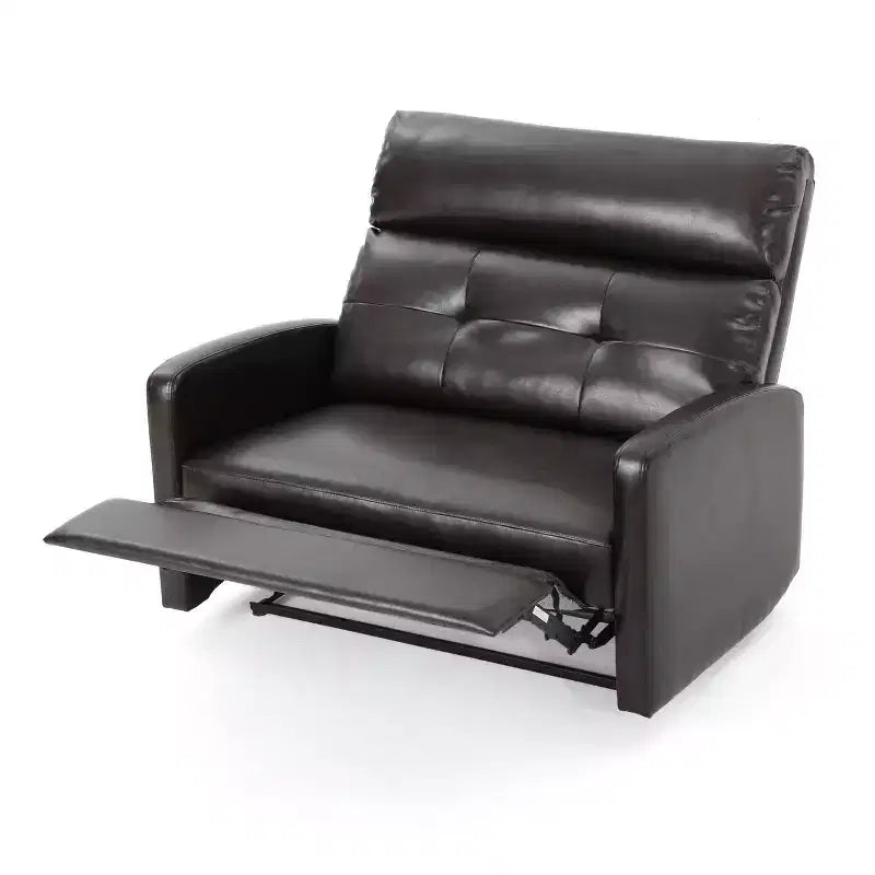 Fauteuil inclinable électrique 2 places en similicuir Halima - Marron - Christopher Knight Home : Fauteuil d'appoint rembourré, Nettoyage des taches