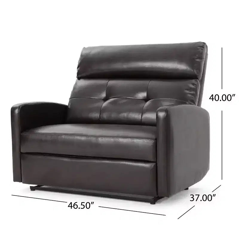Fauteuil inclinable électrique 2 places en similicuir Halima - Marron - Christopher Knight Home : Fauteuil d'appoint rembourré, Nettoyage des taches