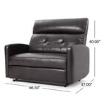 Fauteuil inclinable électrique 2 places en similicuir Halima - Marron - Christopher Knight Home : Fauteuil d'appoint rembourré, Nettoyage des taches